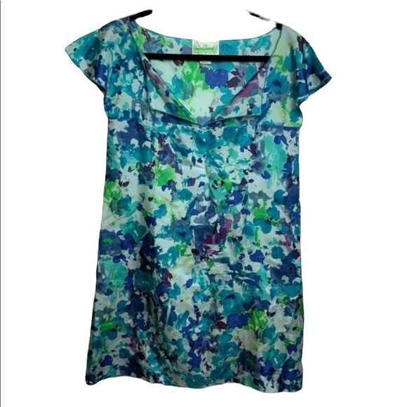 Anthropologie Le Shack 100% Silk Shift Dress by Tracy Feith Size 4 - Picture 1 of 9